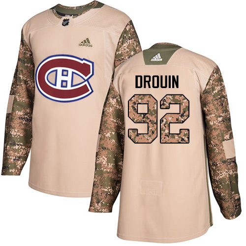 Adidas Canadiens #92 Jonathan Drouin Camo Authentic Veterans Day Stitched NHL Jersey